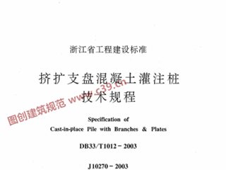 挤扩支盘混凝土灌注桩技术规程