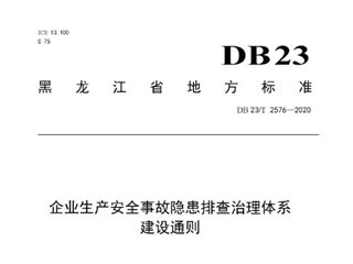 黑龙江省企业生产安全事故隐患排查治理体系建设通则