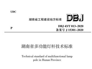 湖南省多功能灯杆技术标准[含条文说明]