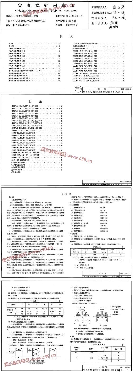 钢吊车梁（6m～9m；Q355） 内容预览