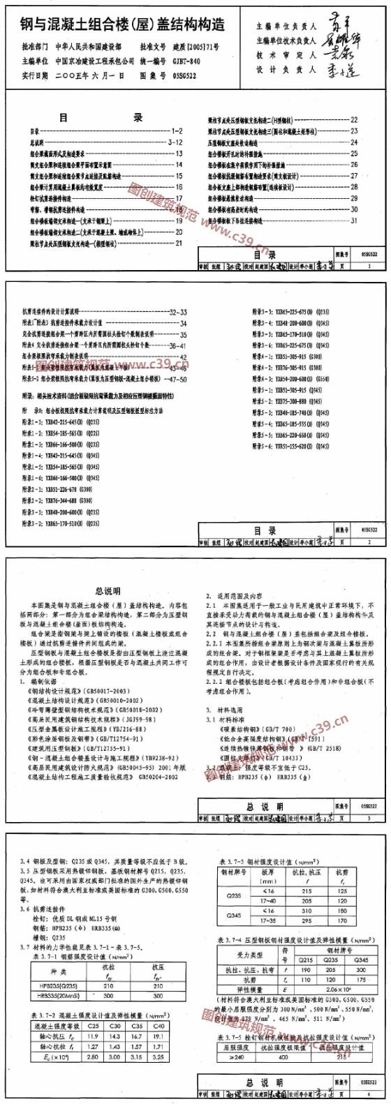钢与混凝土组合楼（屋）盖结构构造 内容预览