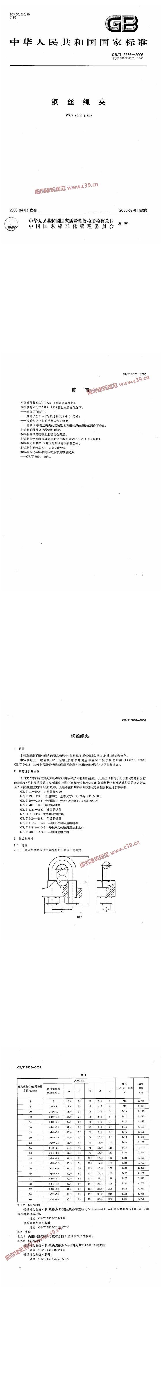 钢丝绳夹 内容预览