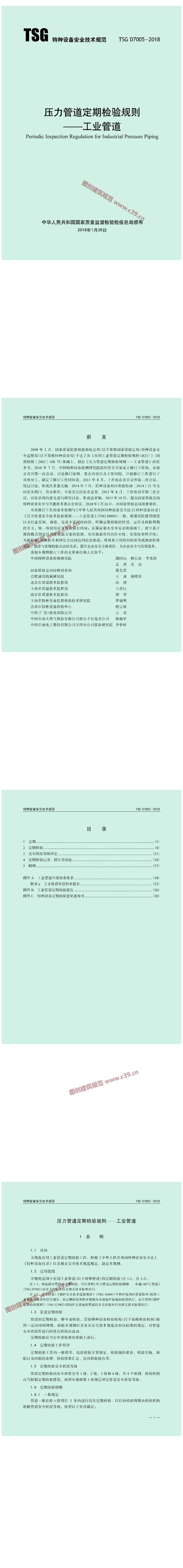 压力管道定期检验规则 工业管道 内容预览